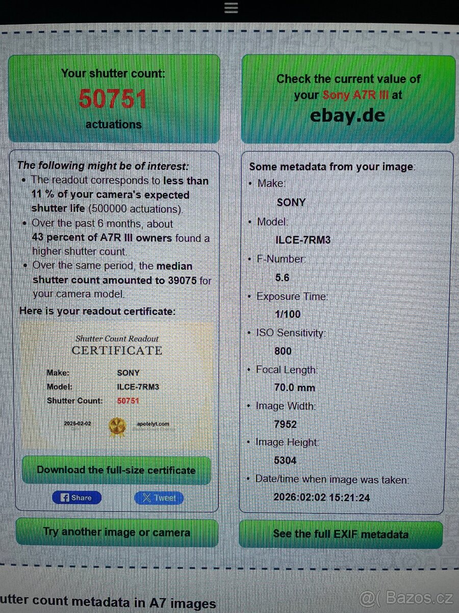 Sony A7R iii + fe 28-70 3,5-5,6 - 10