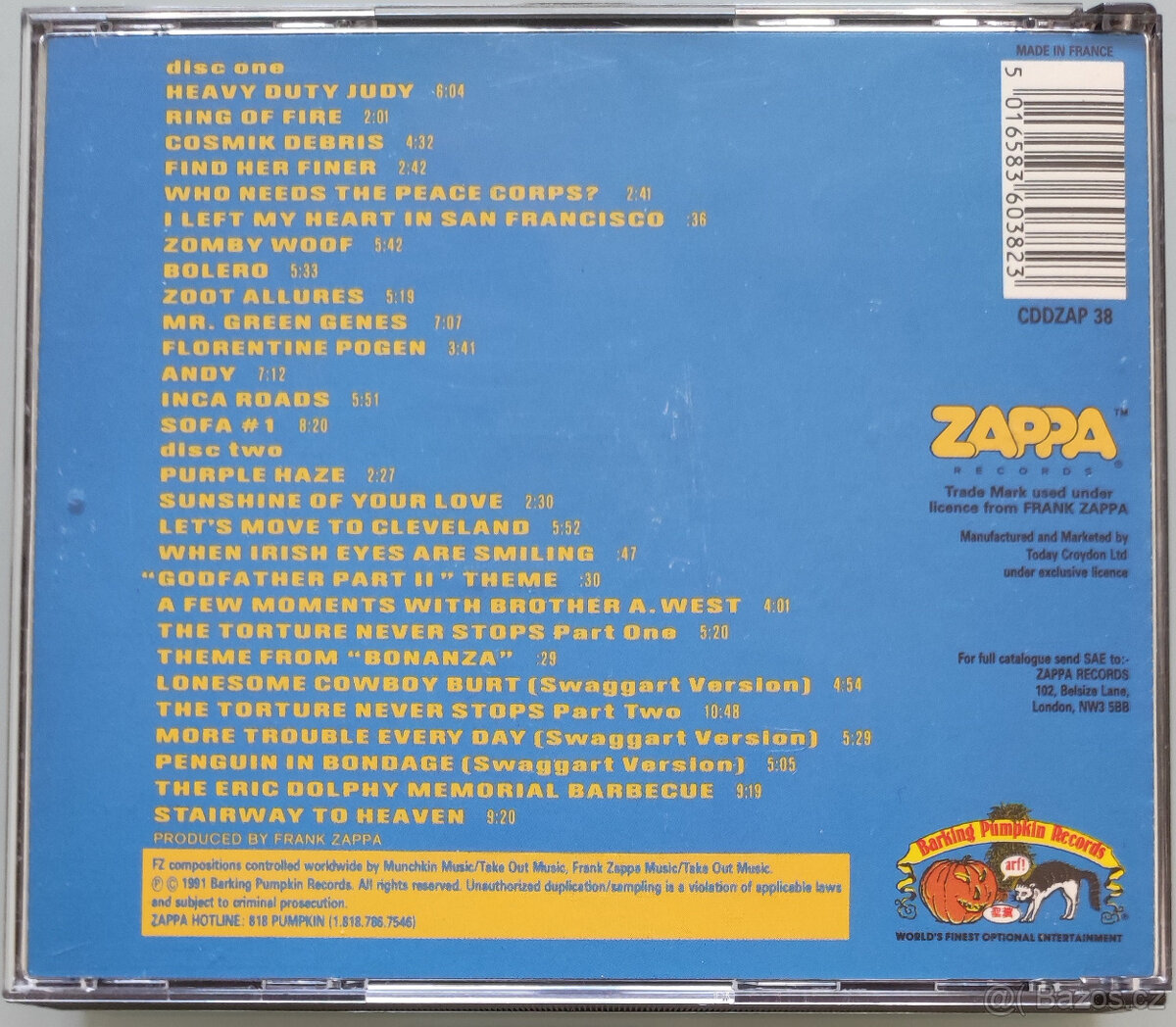 CD Frank Zappa: Různá alba - 10