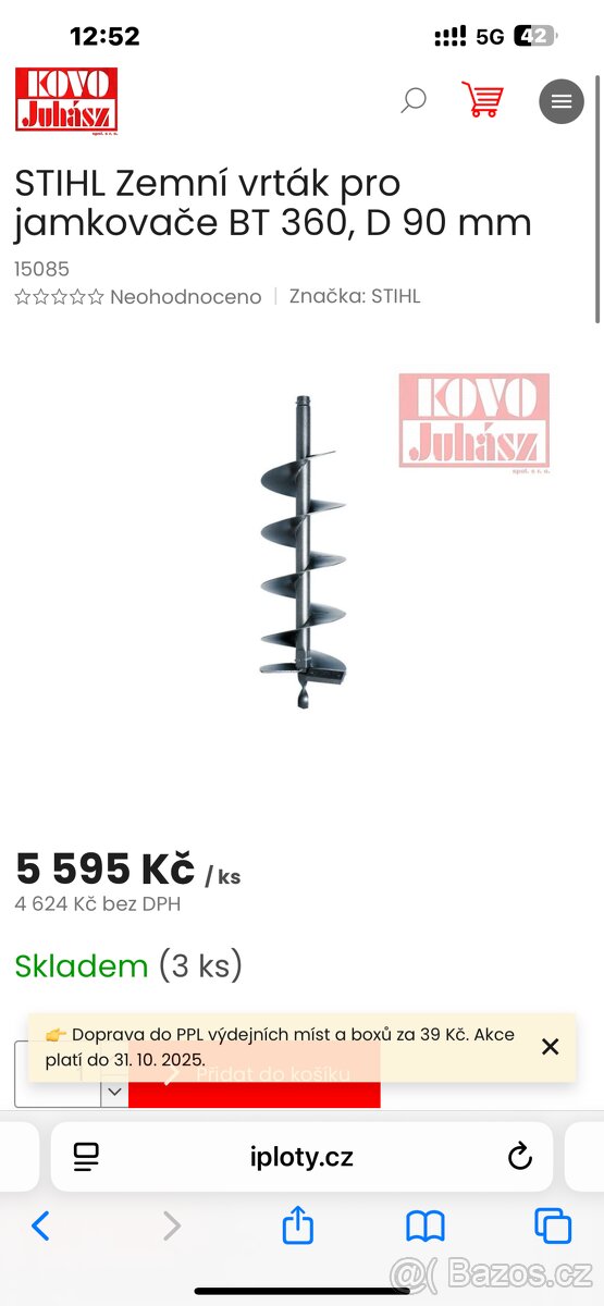 Stihl půdní vrták+ 90 150 200mm vrtáky+vrtací hlava 2x prodl - 10