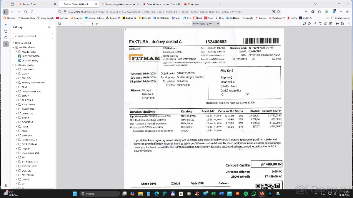 Eliptický trenažér TRINFIT Monta C750i - 10