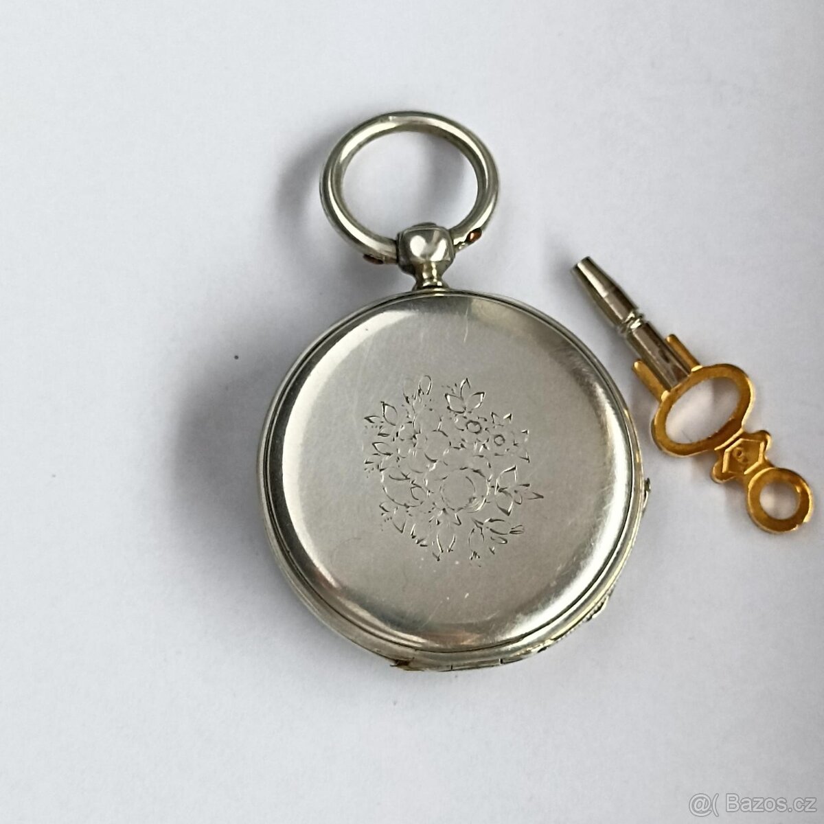 Starožitné stříbrné kapesní hodinky na klíček-klíčovky. - 10