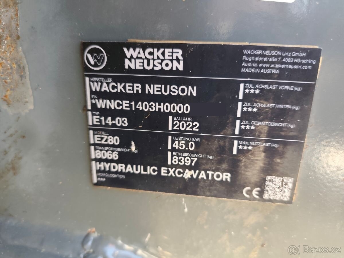 Pásový bagr Wacker Neuson EZ 80 - 10