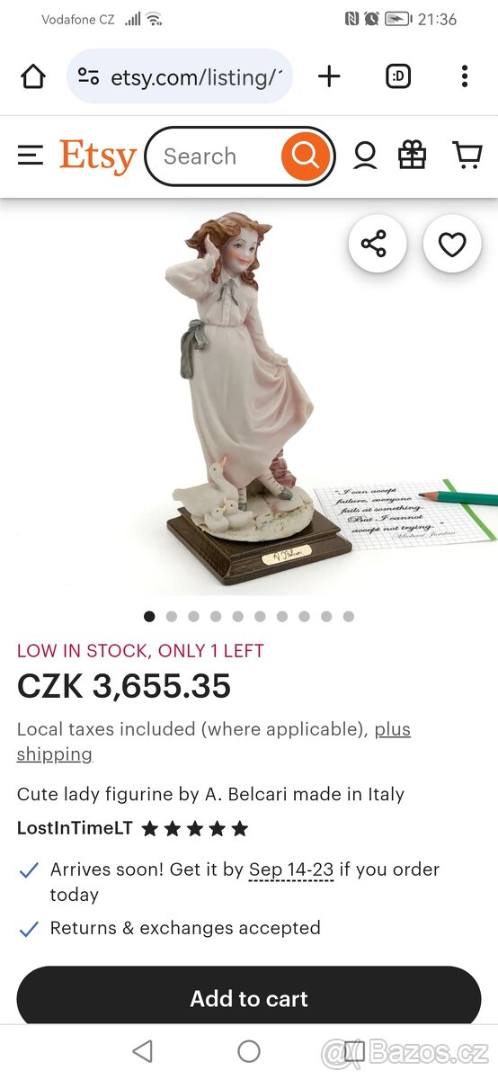 Starožitna soška,, Dívka s panenkou,,. Signováno 3x. - 10