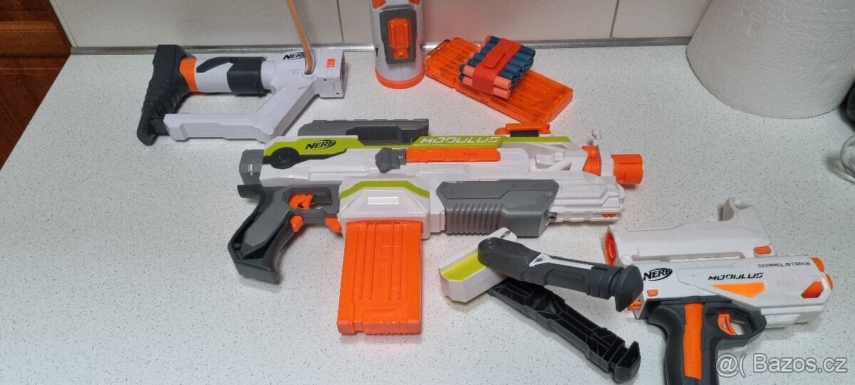 Nerf MODULUS 3V1 - elektrokulomet+brokovnice+vzduch nástavec - 10