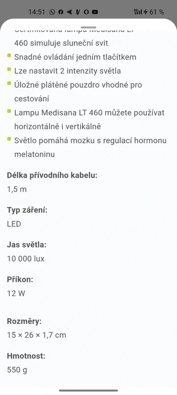 Lampa s denním světlem Medisana - nová - 10