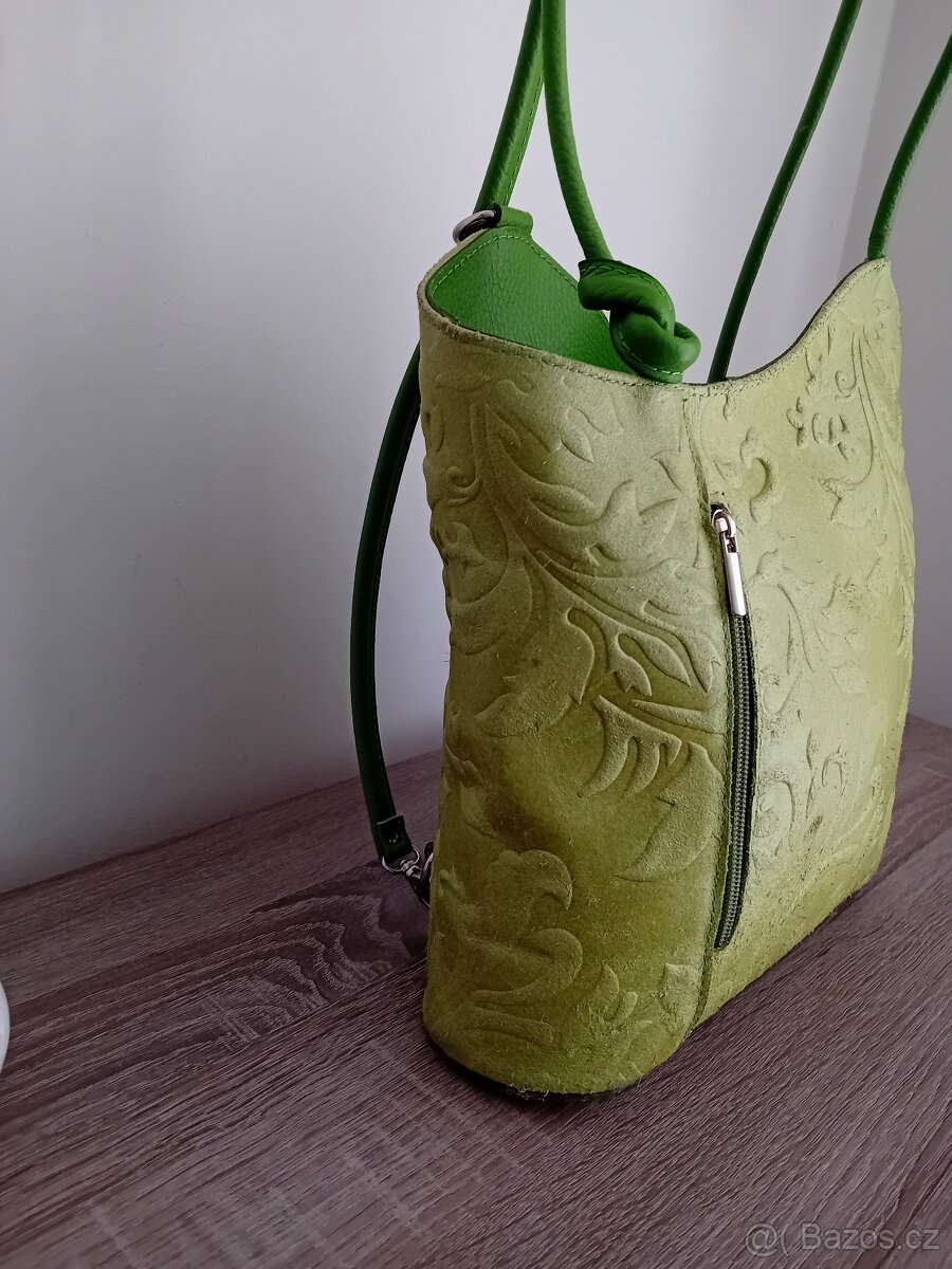 F.Z. Genuine Leather dámská kabelka + batůžek kožená - 10