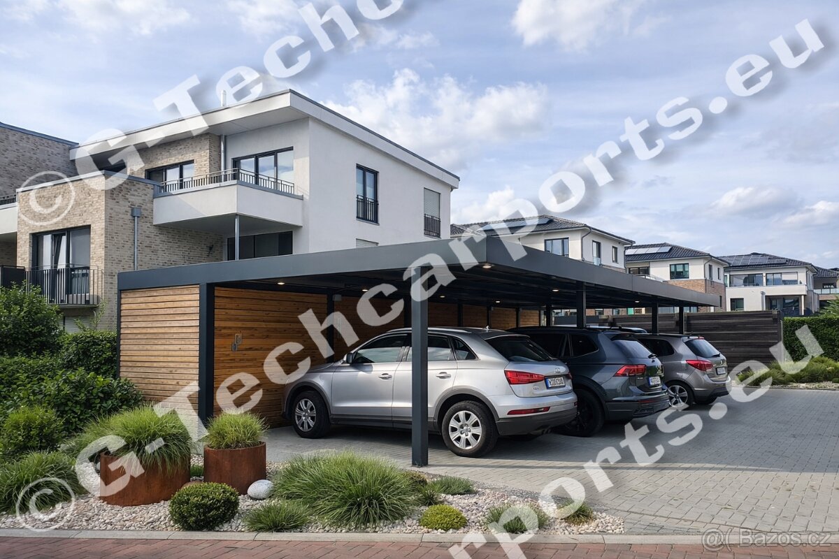 Ocelový carport PREMIUM na míru – NE lehký přístřešek | Brno - 10