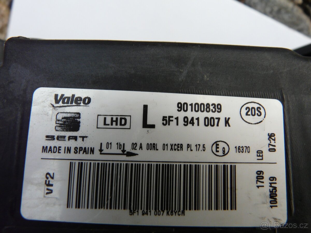 SEAT LEON KAPOTA NÁRAZNÍK VÝZTUHA SVĚTLO - 10