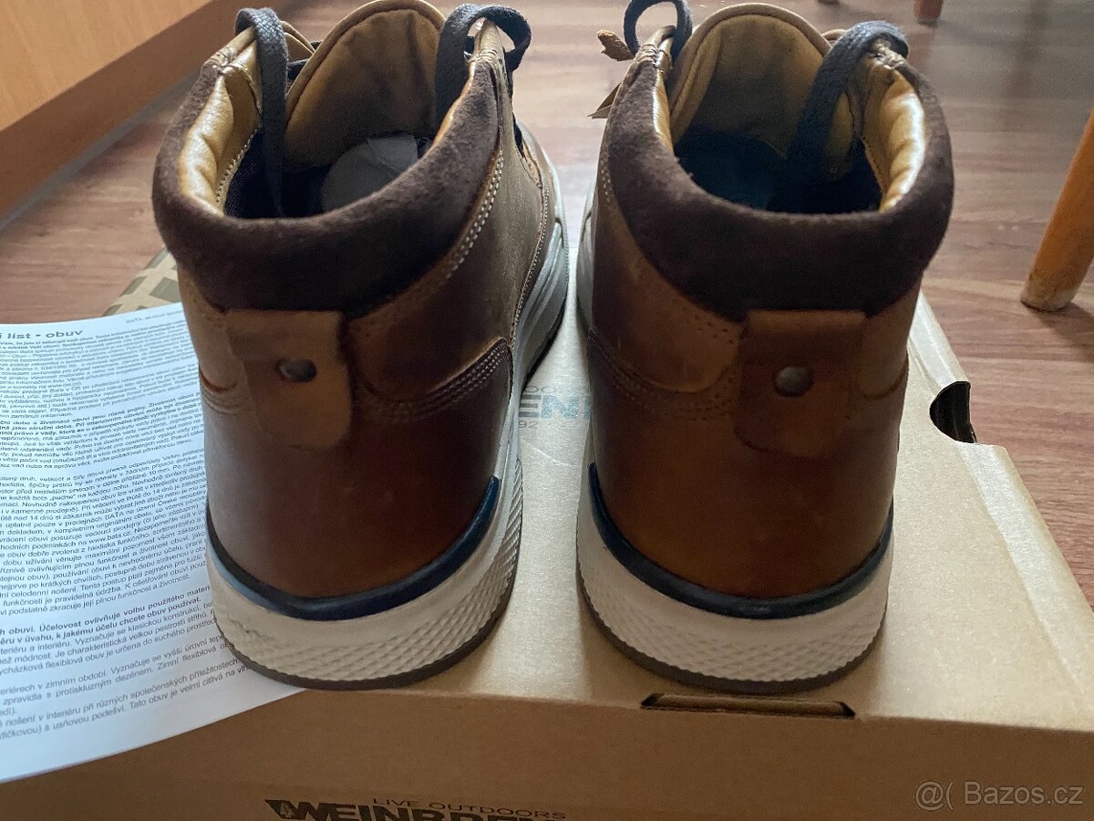 Nové pánské kožené podzimní/zimní boty Weinbrenner - č. 42 - 10