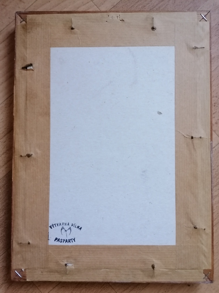 Starožitný ručně vyšívaný obrázek s pohárem - starožitnost - 10