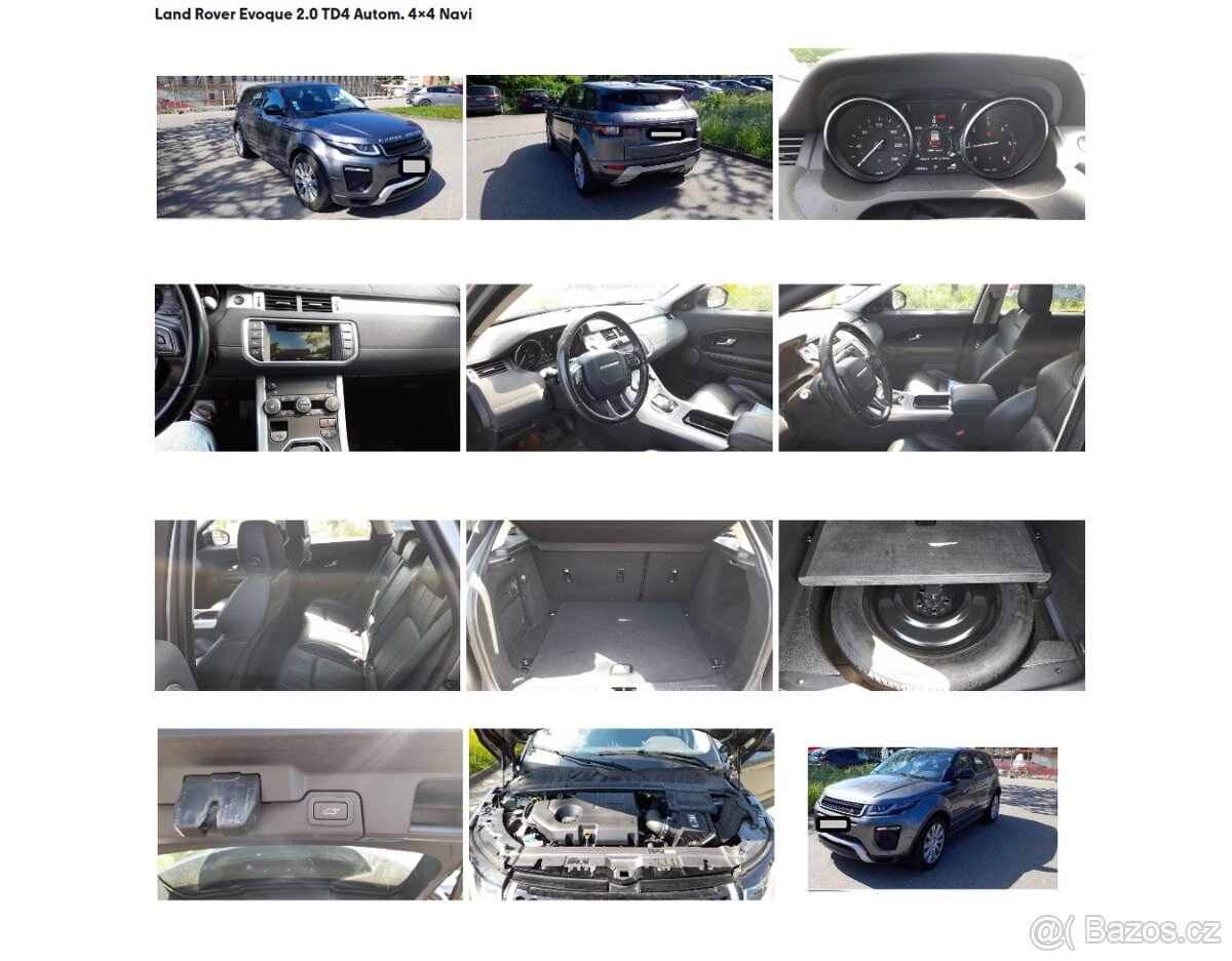 Range Rover Evoqe 2.0 TD4 Aut 4x4 Nav Kam 2PDC AL Kůže 3/16 - 10