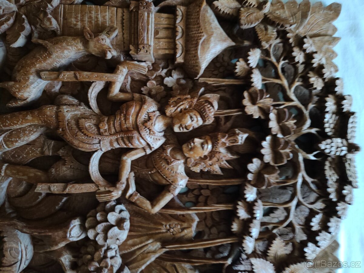 3 Balijské 3D obrazy dedina Mas - 10