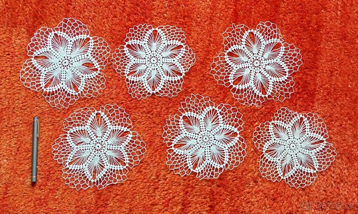 Retro dečky krajkové - háčkované či paličkované - 10