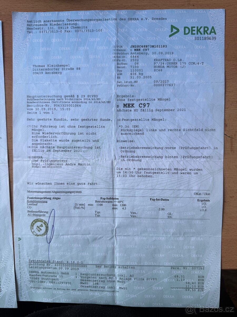 Honda Hornet CB 900 najeto 9500 - 10