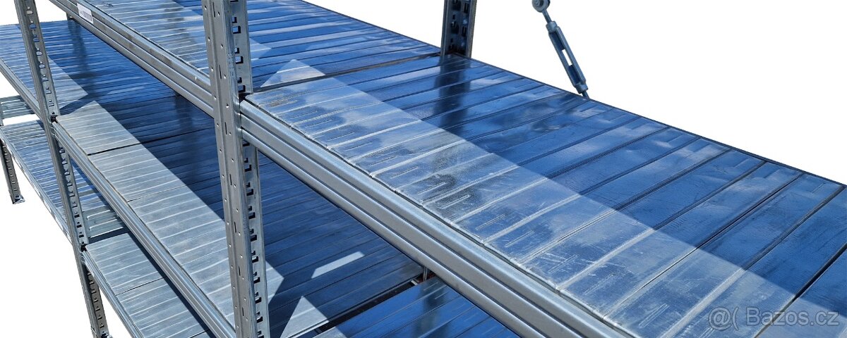 Profesionální Policové Regály Pozinkované. BAZAR - 10