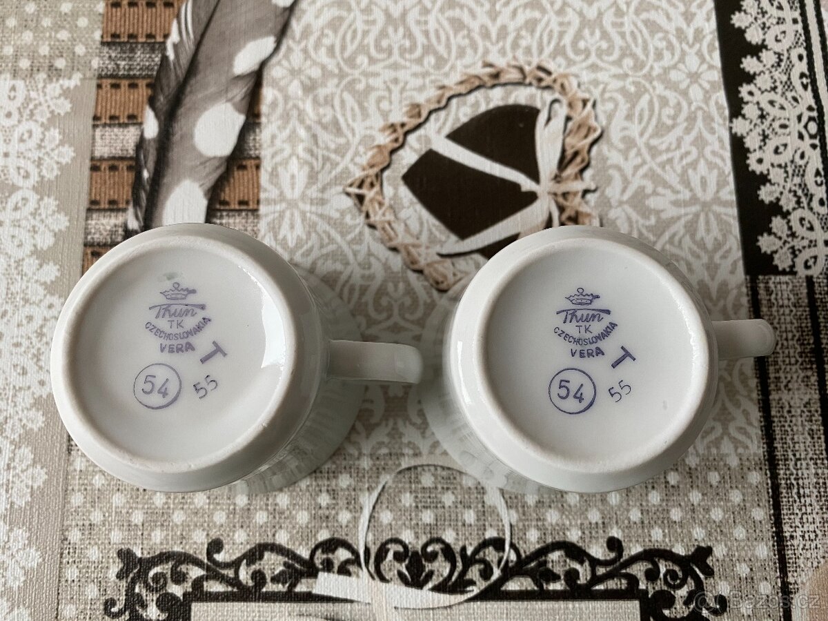 Nové rartiní retro hrnky Thun Czechoslovakia - 2 ks, 100 ml - 10