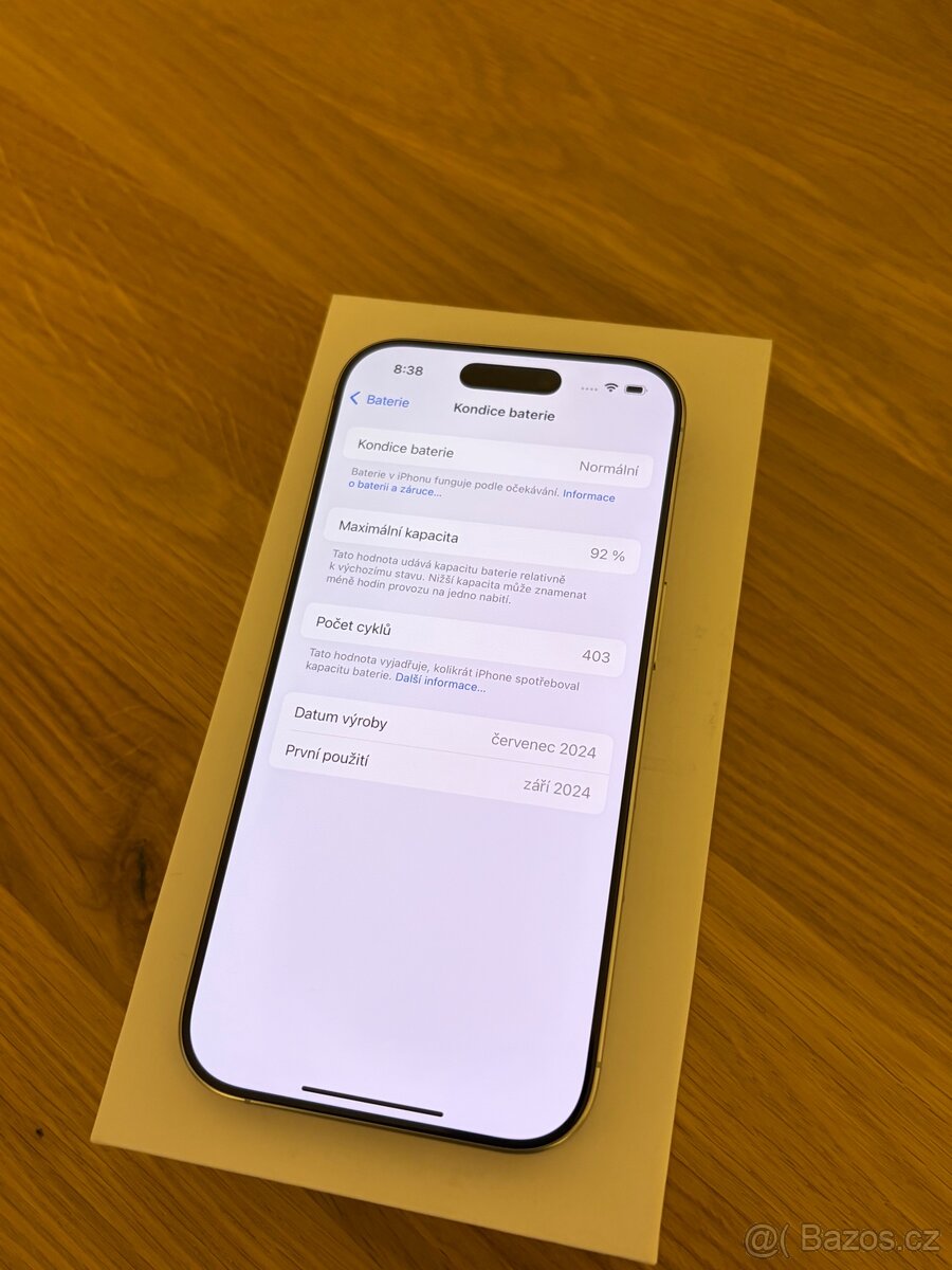 iPhone 16 Pro 128Gb White Titanium 92% Krásný stav - 10