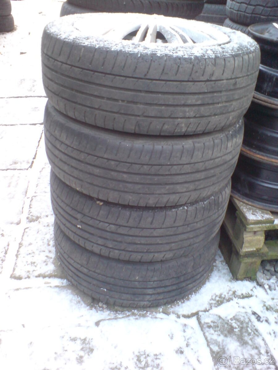 Disky Ford, letní Falken Ziex ZE914, 195/55/15, 4x + poklice - 10