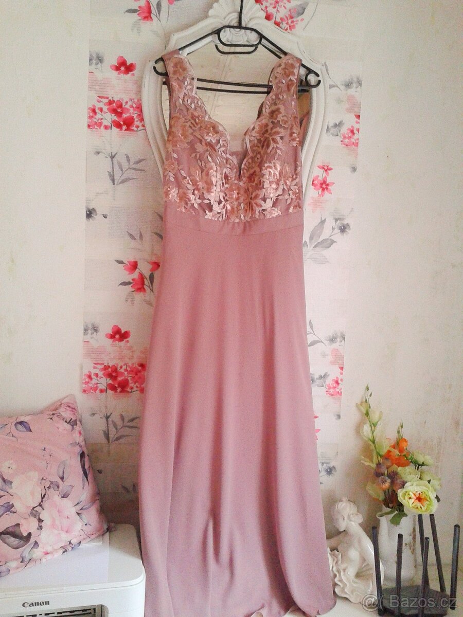 Krásné společenské šaty 40/42 - 10
