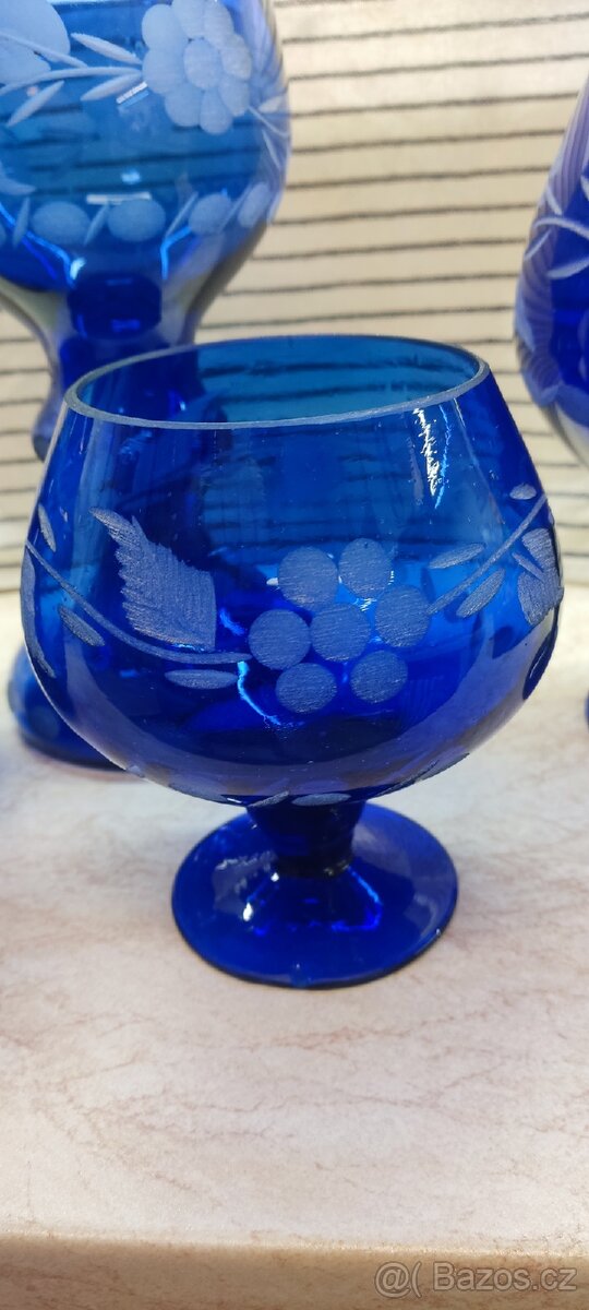 Sada kobaltové sklo Nový Bor - 10