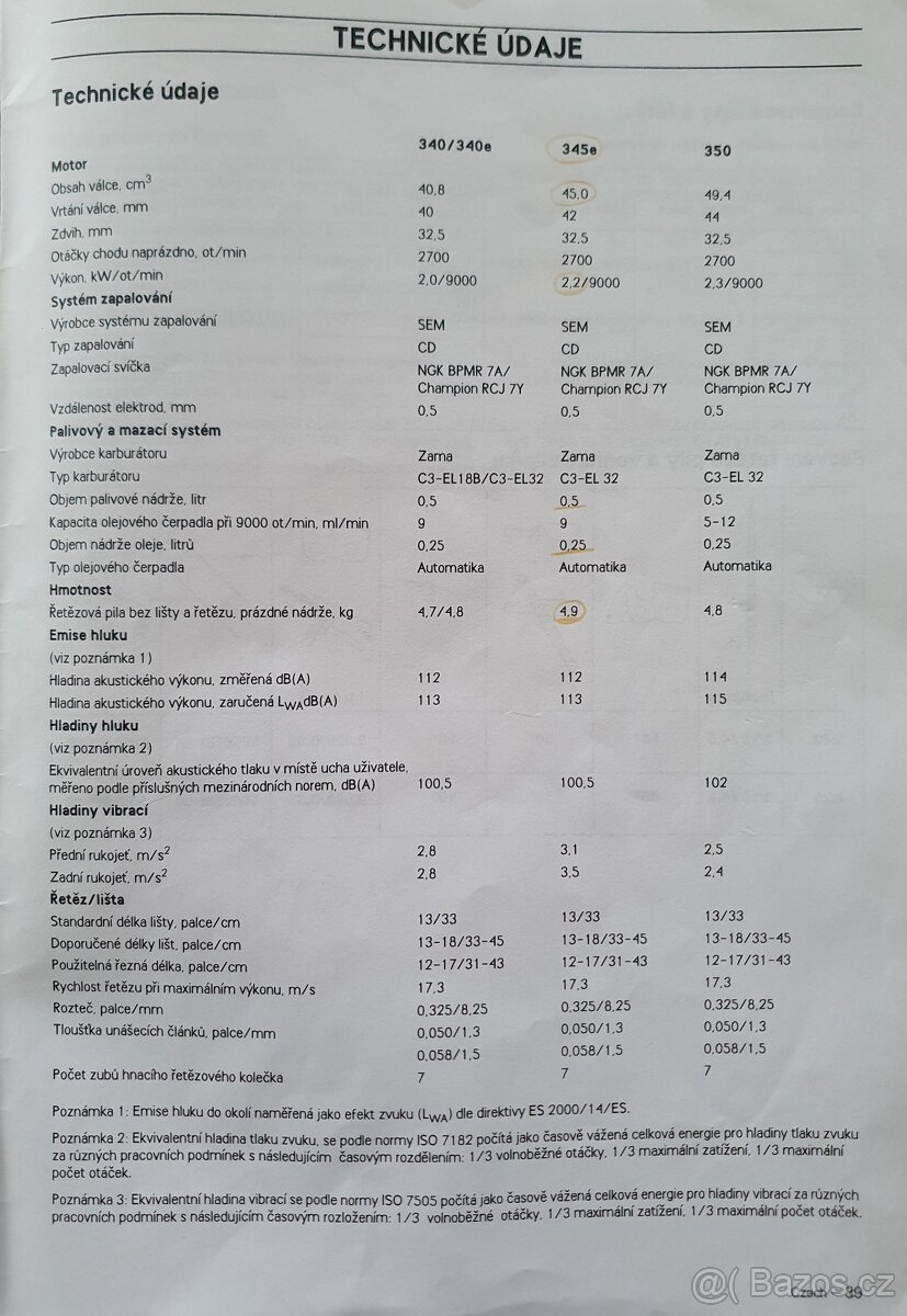 Motorová pila Husqvarna 345 e - 10