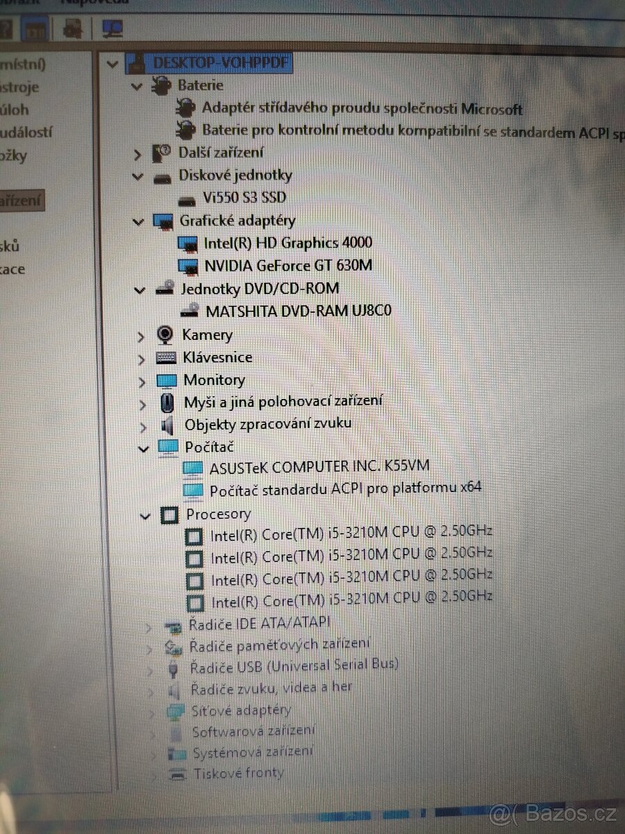 Herní nobetok Asus - Intel Core i5,Nvidia 2GB, 8 GB RAM, SSD - 10