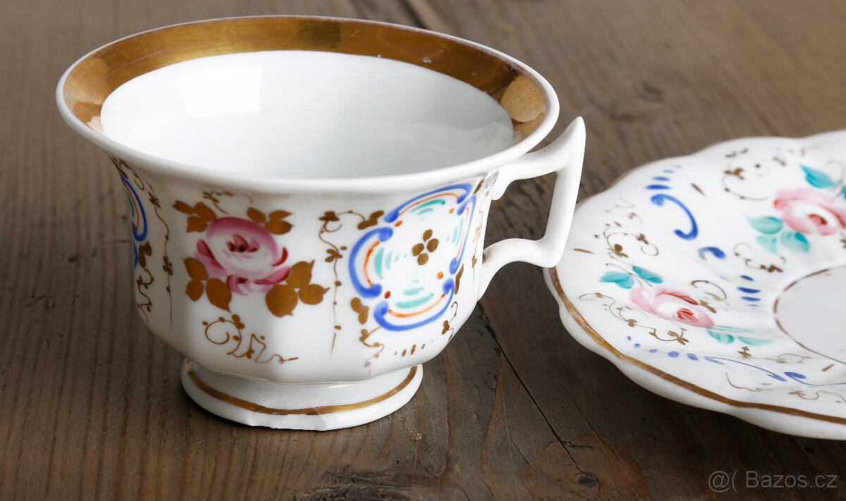 Hrníček s podšálkem ŠaPo Chodov cca 1841 - 10