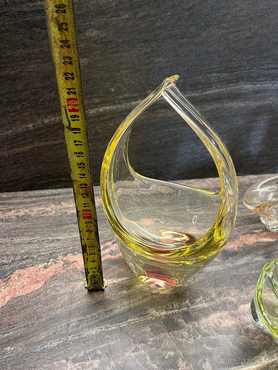 Skleněné košíky - hutní sklo - 10