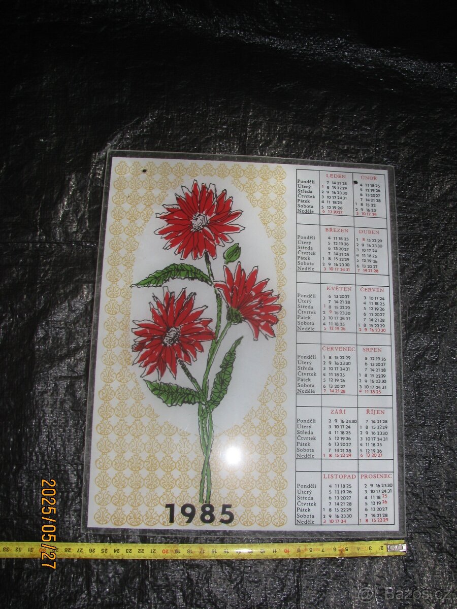 staré skleněné kalendáře a reklamy - 10