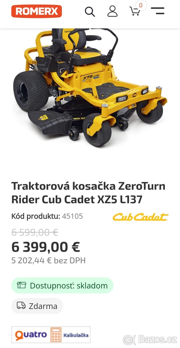 Traktorová sekačka kosačka mulčovač ríder - 10