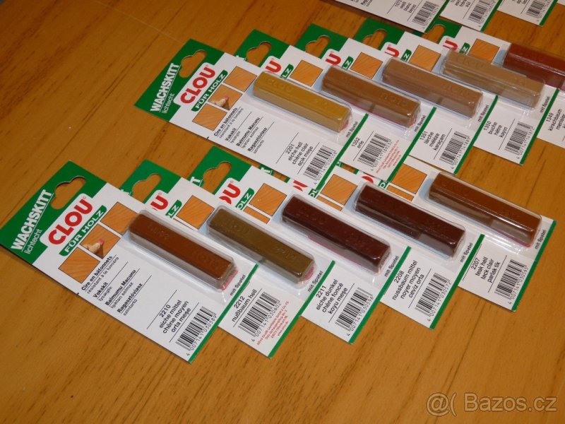 Voskový tmel CLOU Wachskitt, blistr, různé odstíny 15ks. - 10