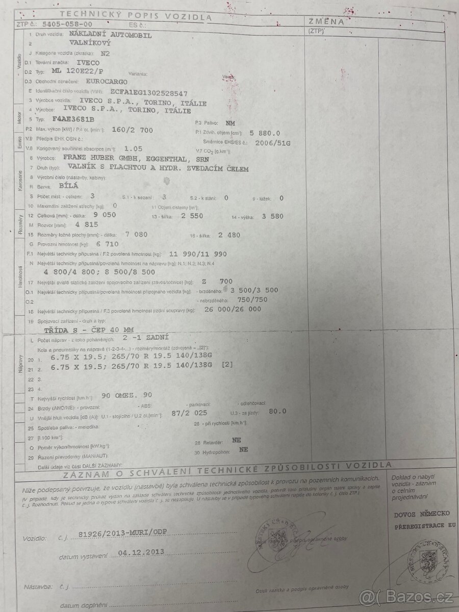 Iveco Eurocargo, EURO V, nově po STK - 10