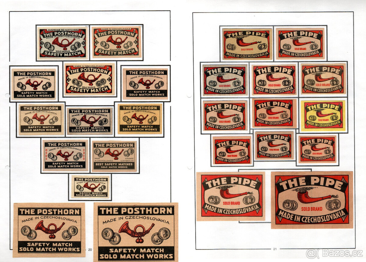 Československé zápalkové nálepky export 1945/1992 - 10