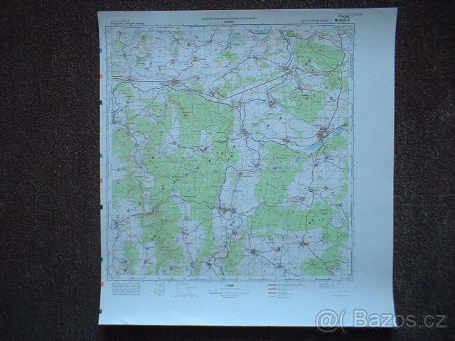 Vojenská profesionální tajná mapa Jesenice ČSLA - 10