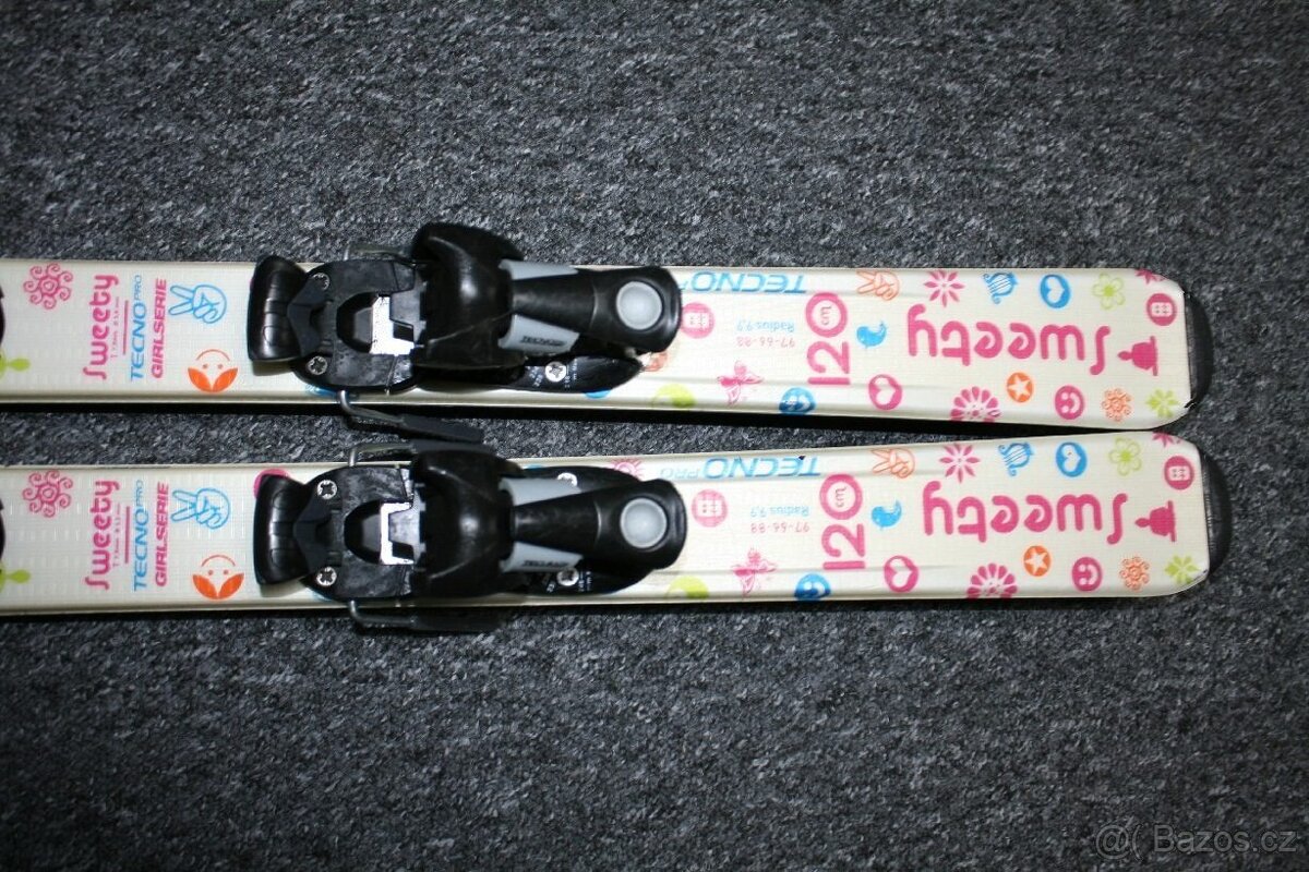 dívcí lyže tecno 120 cm , lyžáky - 10