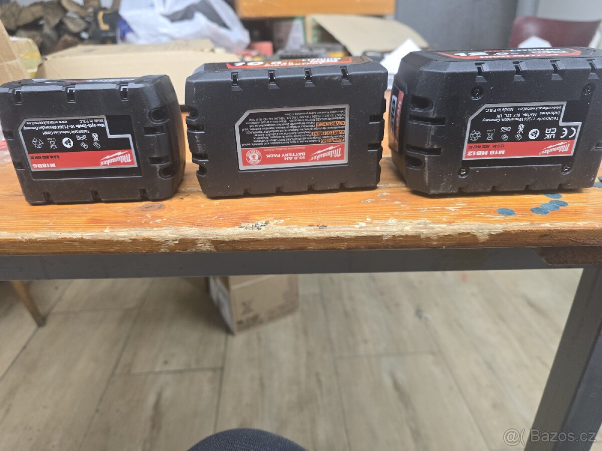 Milwaukee M18 12,6Ah a 15Ah baterie High Output - 10