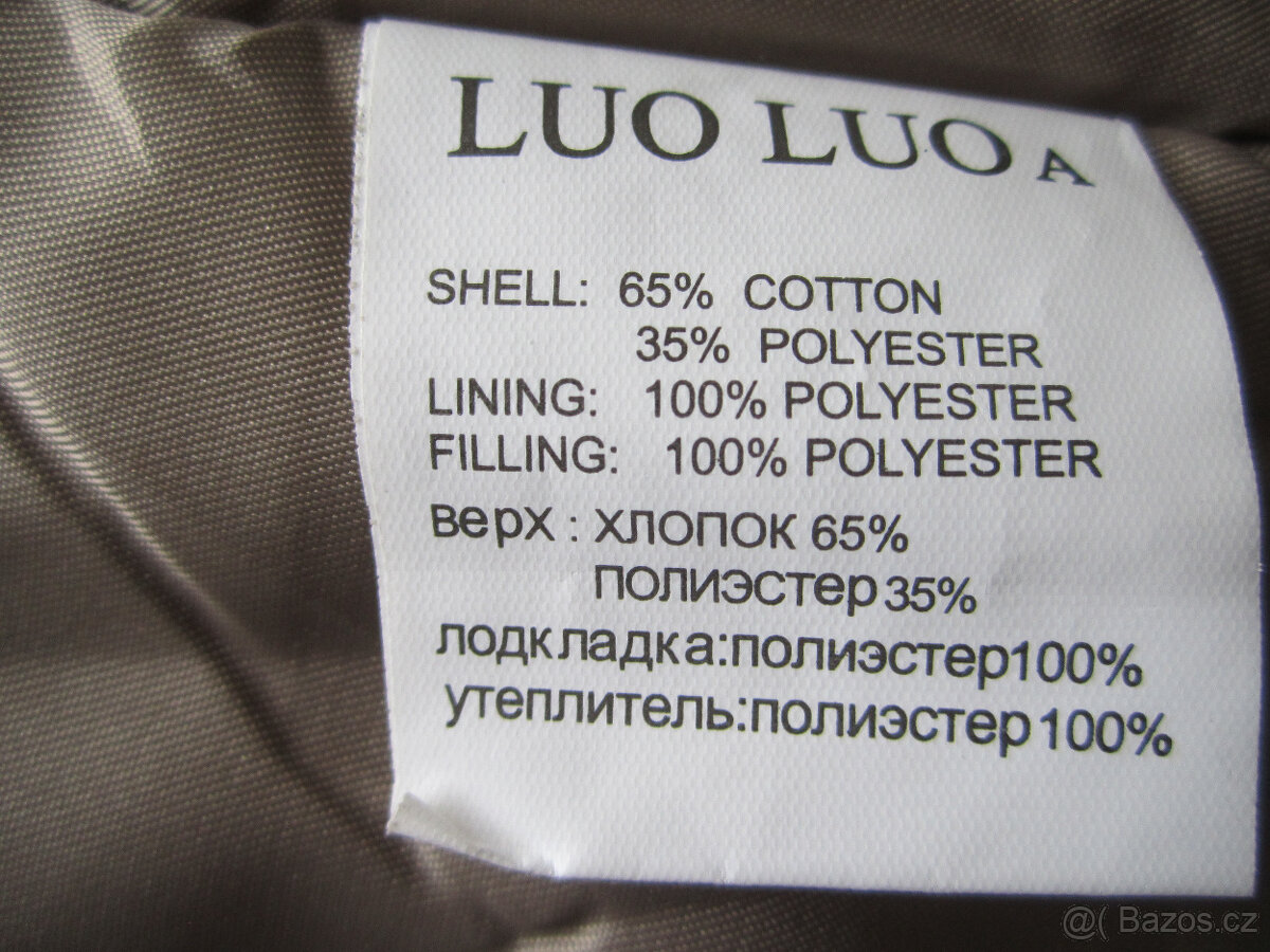 Zimní béžový kabát, zdobený, M/L, výborný stav - 10