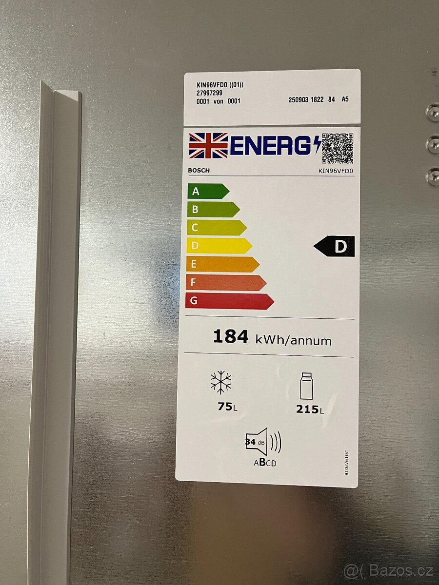 Vestavná lednice Bosch Serie 4 KIN96VFD0 / nová / záruka - 10