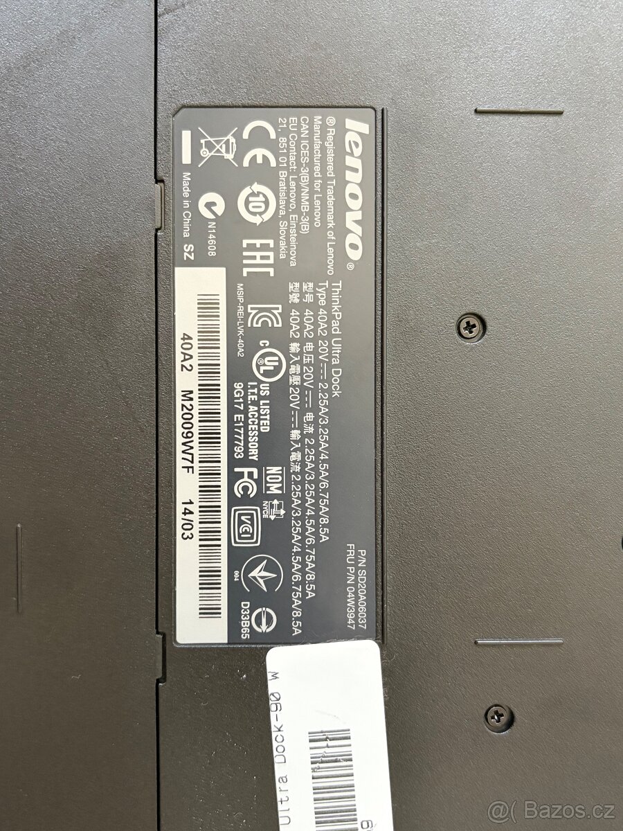 Prodám dokovací stanice Lenovo ThinkPad - 10