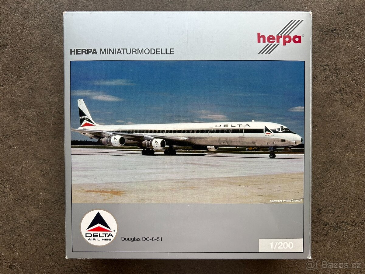 Model letadla Herpa / 1:200 / DC8 / Delta / Yesterday Serie - 10