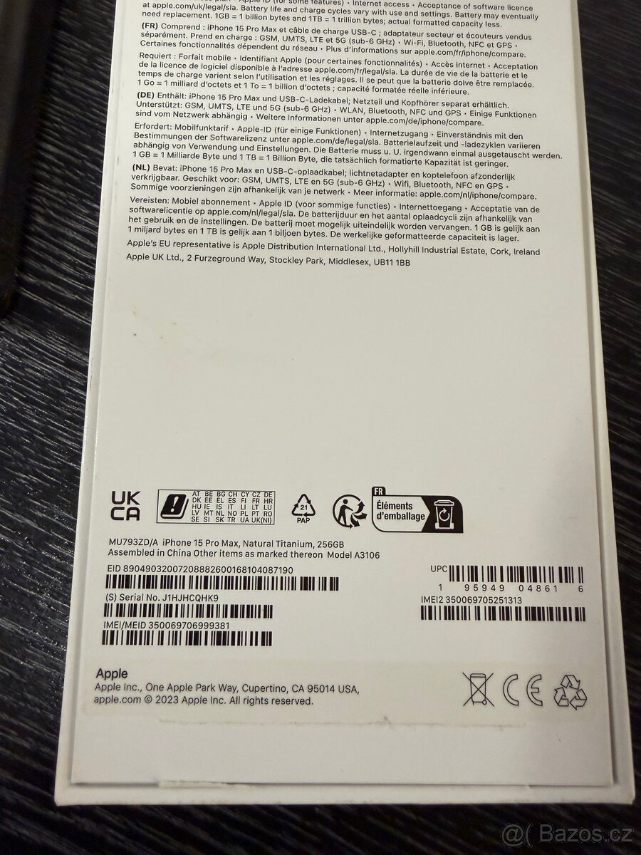 Apple Iphon 15 Pro Max - 256 Gb - Natural Titanium - 10