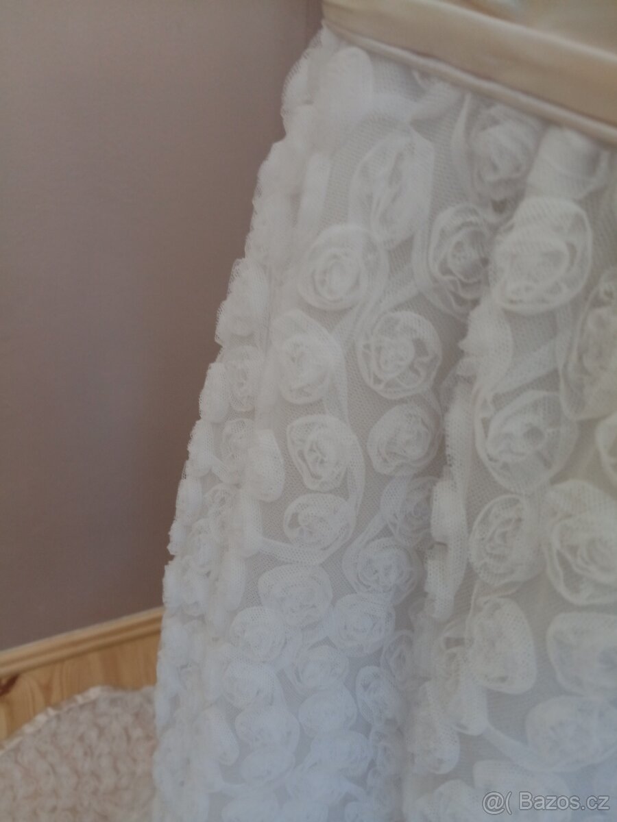 Nové společenské svatební hedvábné šaty maturitní ples - 10