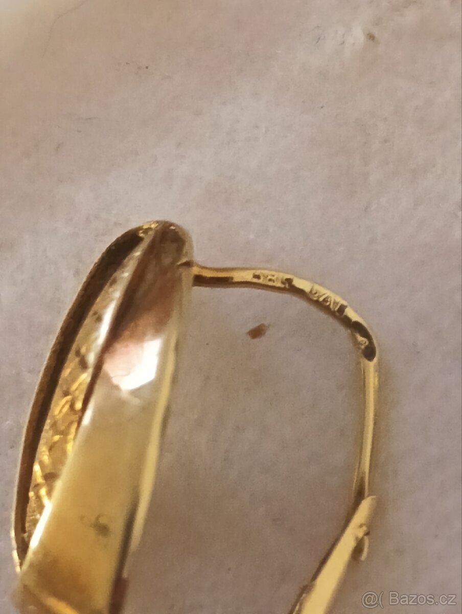 Starožitné zlaté náušnice - 10