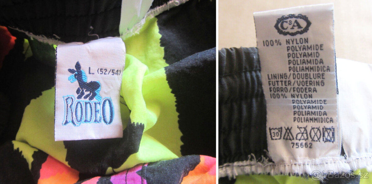 Vintage 80s/90s pánské surf beach shorts kraťasy - 10