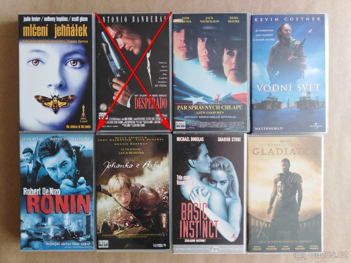 VHS KAZETY original mix - 1 kus = 80Kč - 10