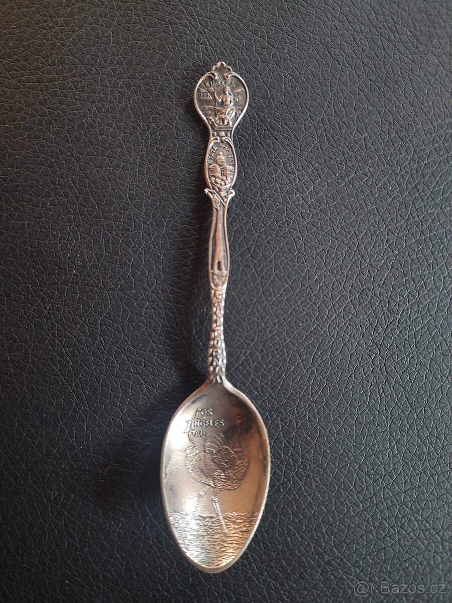 9 ks historických stříbrných sběratelských lžiček - 10