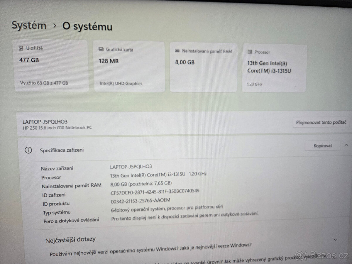 HP 250 G10 i3 / 15,6 palce - 10