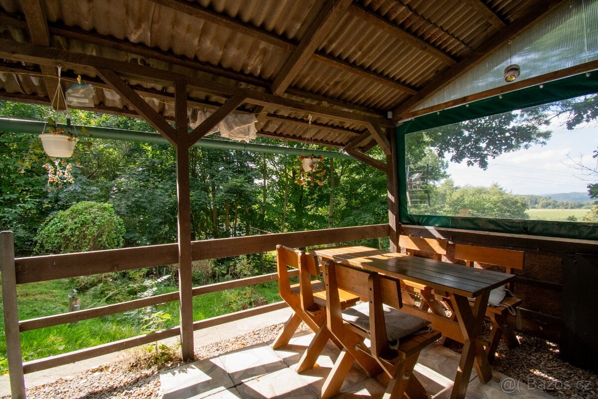 Stavební Pozemek Nová Chřibská Rybniště 1559 m2 s Chatou - 10