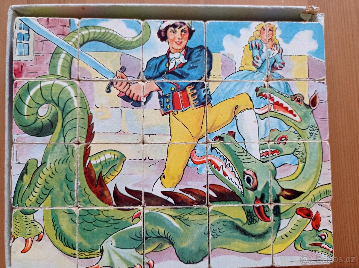 Retro obrázkové kostky TOFA Pohádky - 10