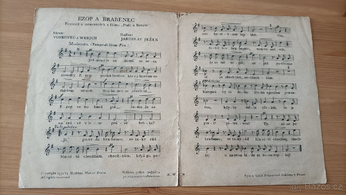 Zpěvník, písničky, retro, hudba, noty - 10